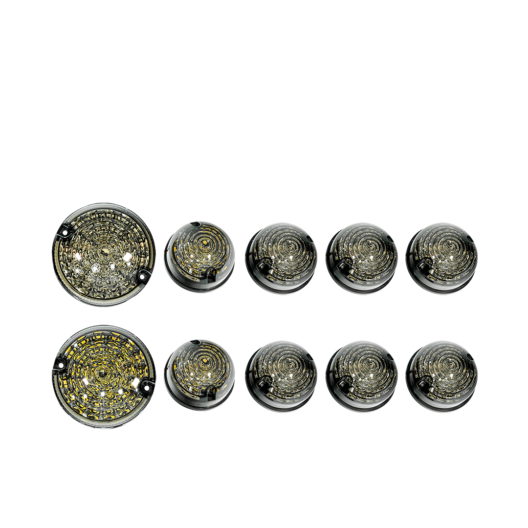 Land Rover Defender Full Smoked LED Side Light Kit 73mm