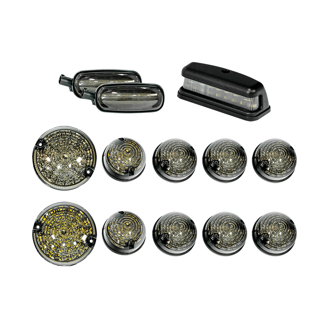 Land Rover Defender Smoked LED Full Side Light Kit