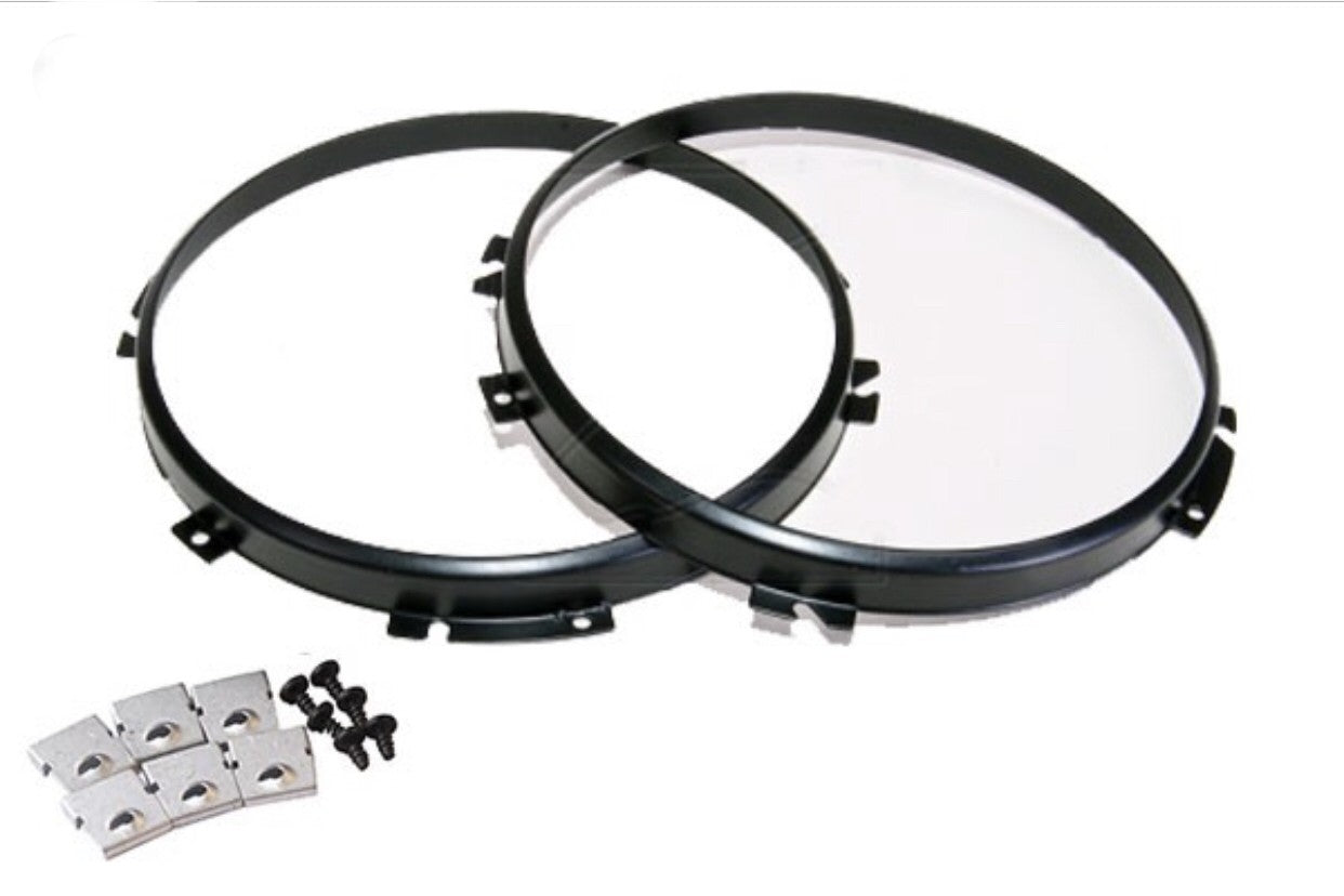 Land Rover Defender Stainless Steel Head Light Ring Black