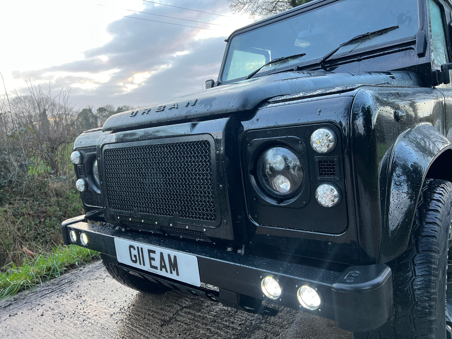 Land Rover Defender Stainless Steel Quad DRL Bumper