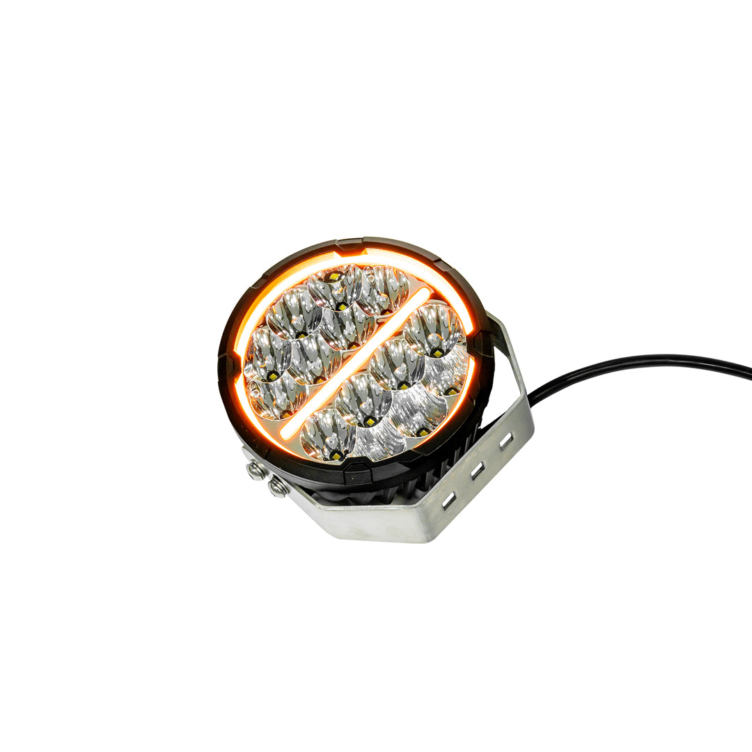 6" Round Spot Light Combi Orange/White DRL