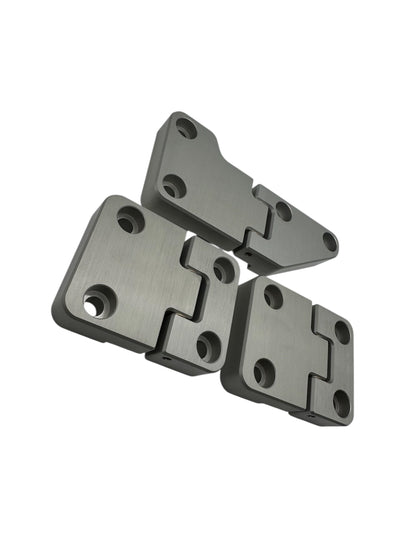 Defender 90/110 Billet Rear Door Hinges Silver