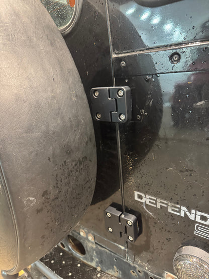 Defender 90/110 Billet Rear Door Hinges Black