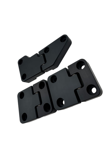 Defender 90/110 Billet Rear Door Hinges Black