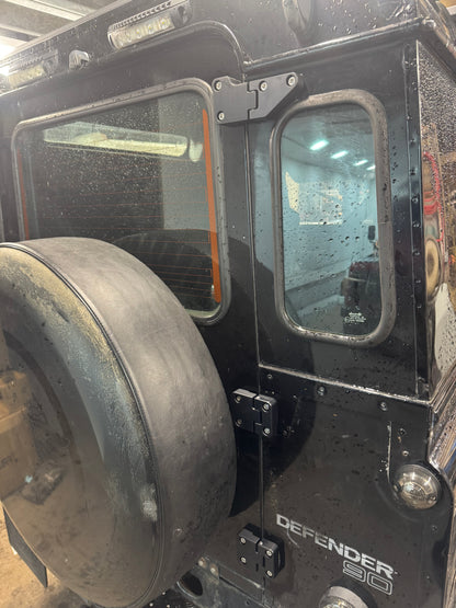 Defender 90/110 Billet Rear Door Hinges Black