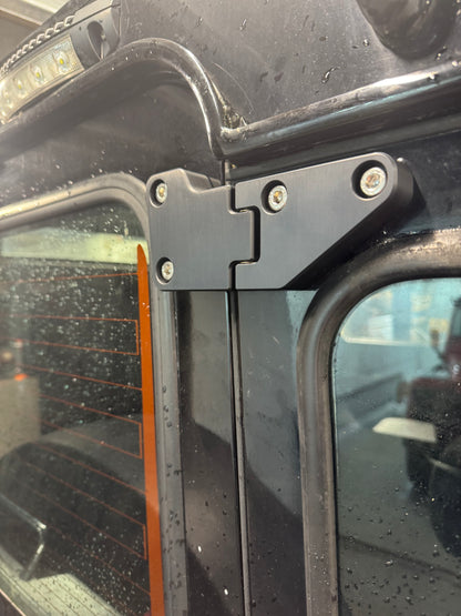 Defender 90/110 Billet Rear Door Hinges Black