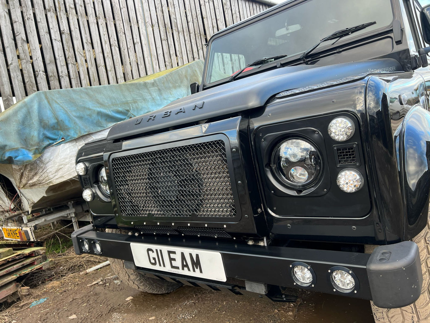 Land Rover Defender Stainless Steel Quad DRL Bumper