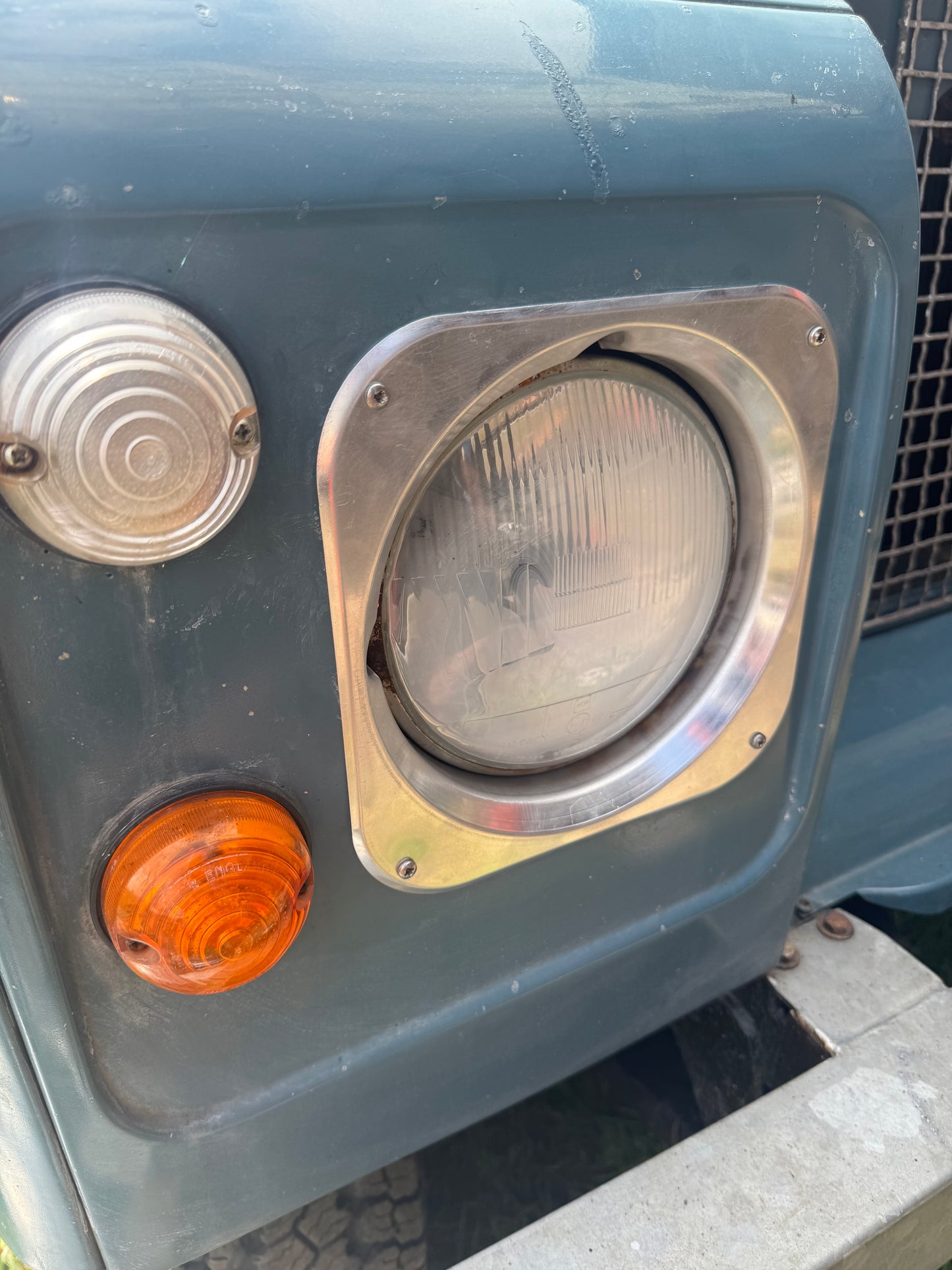 Defender Series Style Aluminium Headlight Surrounds Black