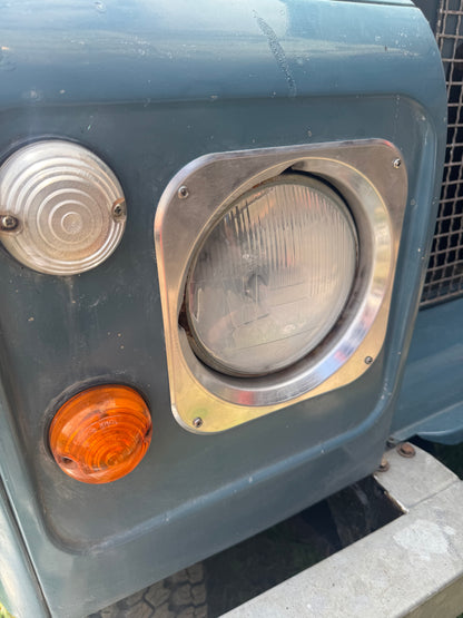Defender Series Style Aluminium Headlight Surrounds Black