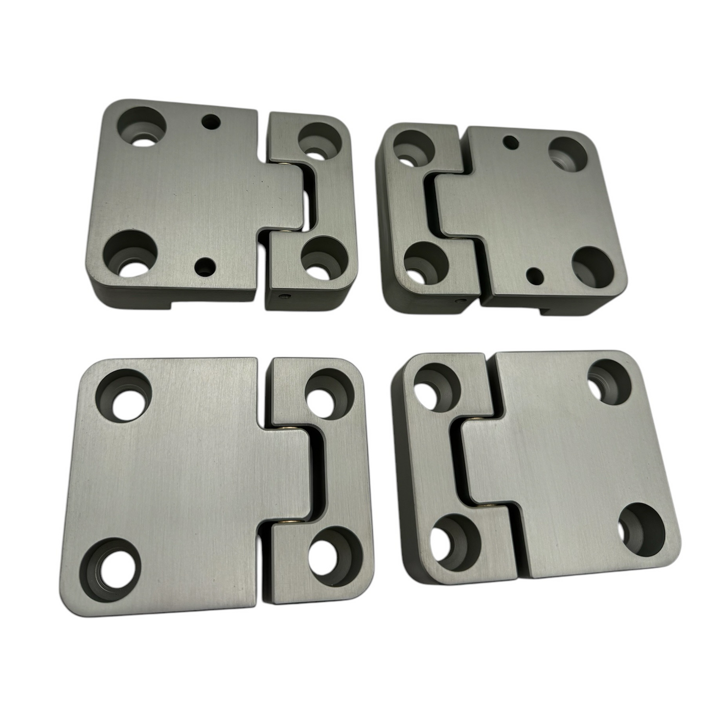 Defender 90 Billet Front Door Hinges Silver