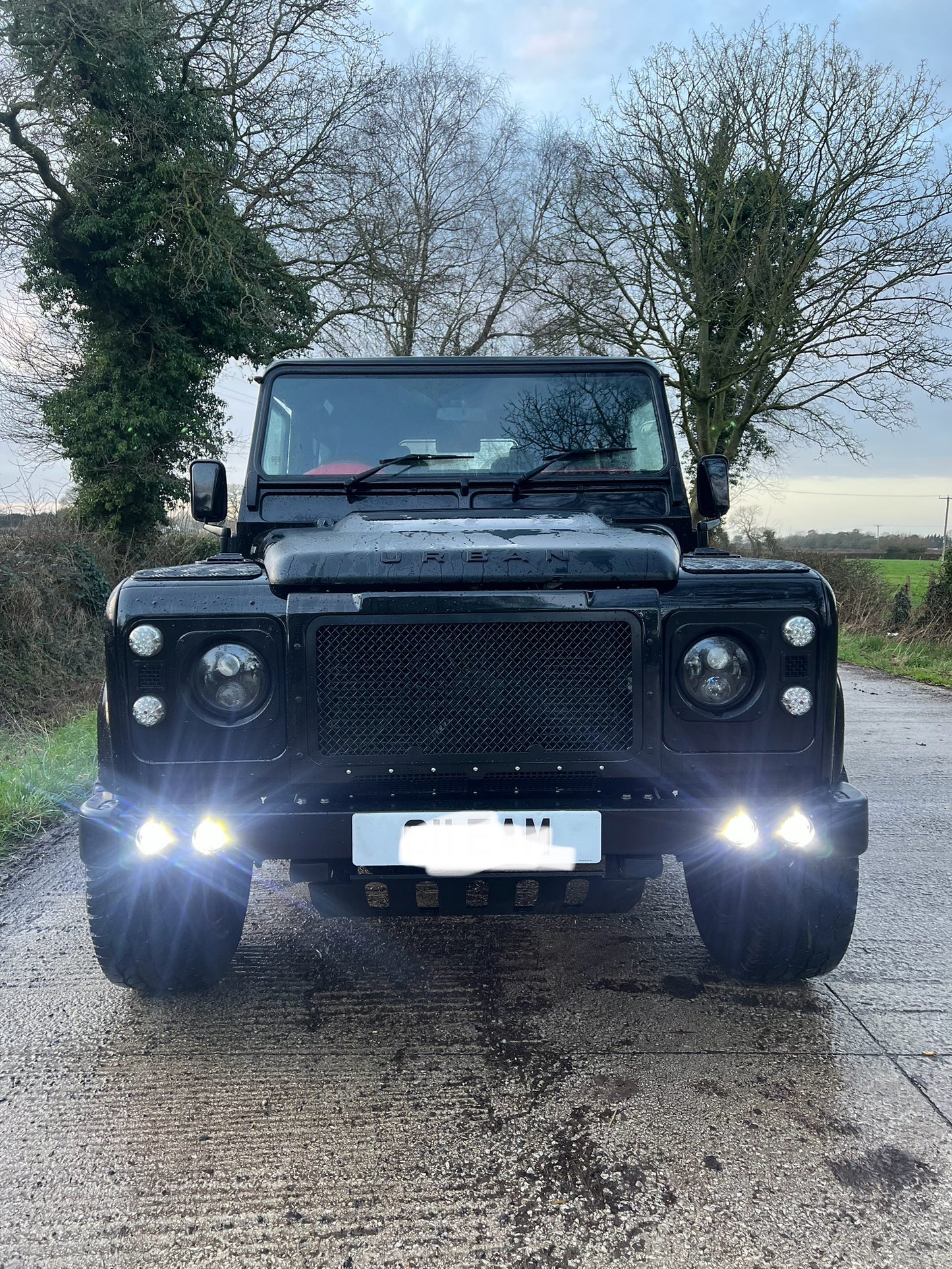 Land Rover Defender Stainless Steel Quad DRL Bumper