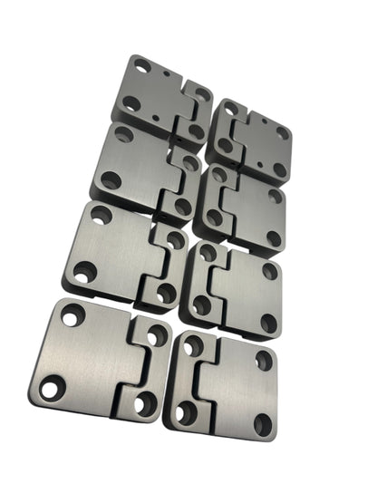 Defender 110 Billet 4 Door Hinges Silver