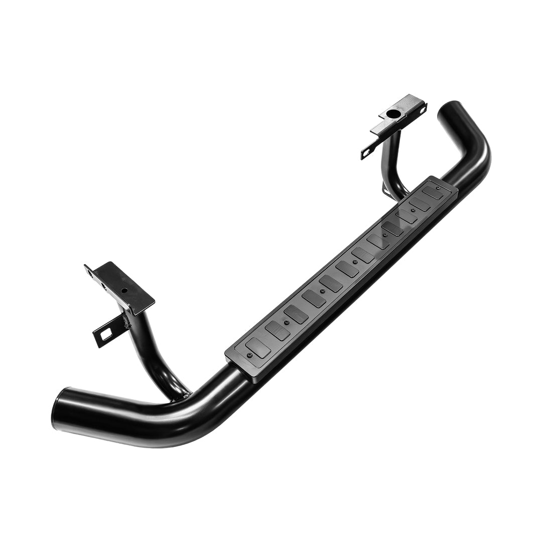 Defender 90 Stainless Steel Side Steps - Satin Black