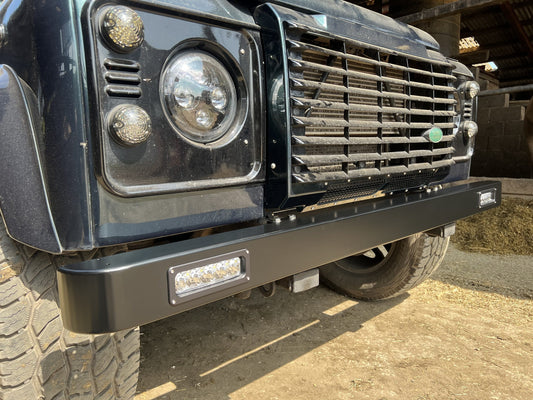 Land Rover Defender Stainless Rectangle DRL Bumper